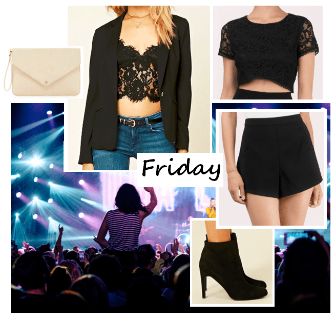 college girl night out look under $100
