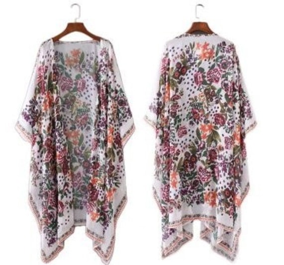 walmart long floral kimono