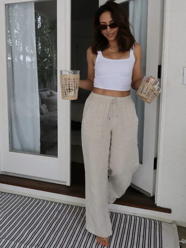 athleta linen pants